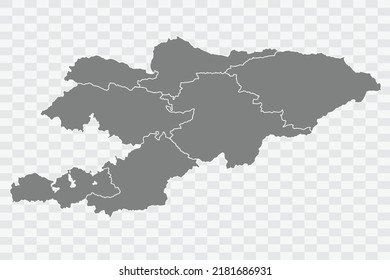 Kyrgyzstan Map Color on White Background quality files Png
