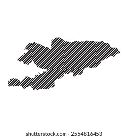 Kyrgyzstan Map Icon Illustration Element Design