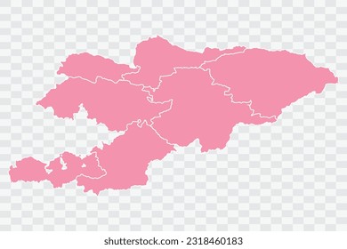 Kyrgyzstan Map Rose Color Background quality files png