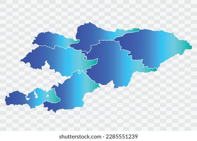 Kyrgyzstan Map teal blue Color Background quality files png