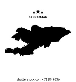 Kyrgyzstan map. Vector illustration.