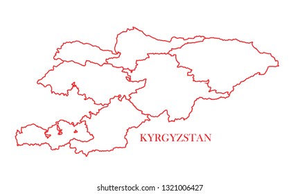 Kyrgyzstan red line map