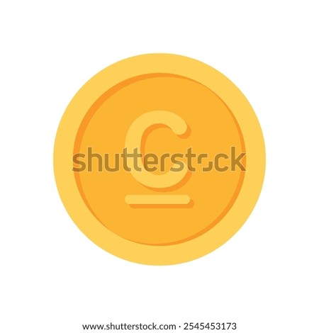 Kyrgyzstan som Gold currency coin flat icon design illustrations 