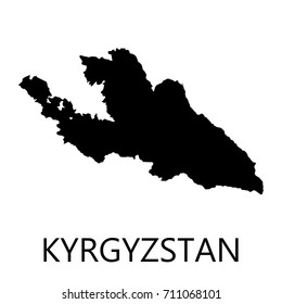 Kyrgyzstan vector contour map