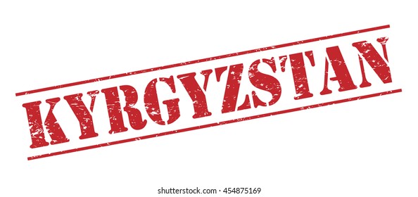 kyrgyzstan vector stamp on white background