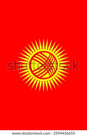 Kyrgyzstan Vertical Flag, Vertical Flag Kyrgyzstan