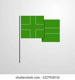 Kyrgyzstan waving Flag design vector