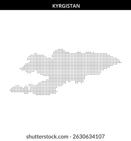 Kyrgyzstan's outline shown in dots