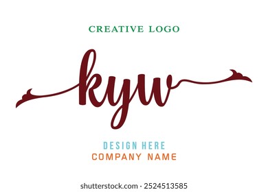 El logotipo de letras KYW es simple, fácil de entender y autorizado