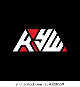 Diseño del logotipo de la letra del triángulo KYW con forma triangular. Monograma de diseño del logotipo del triángulo de KYW. Plantilla de logotipo vectorial de triángulo KYW con color rojo. Logo triangular KYW Diseño sencillo, elegante y lujoso.