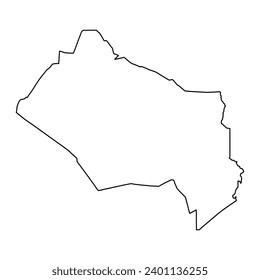 Kyzylorda region map, administrative division of Kazakhstan. Vector illustration.