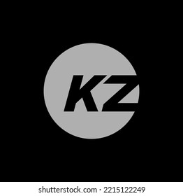 KZ Company name initial letters icon. KZ vector icon.