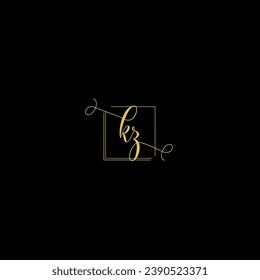 KZ creative modern letters logo design template