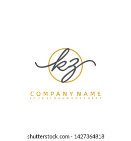 KZ Initial handwriting logo concept