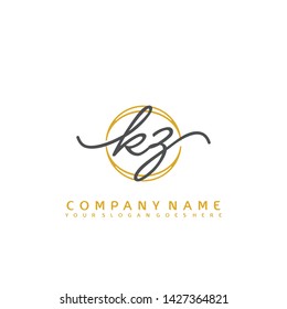 KZ Initial handwriting logo concept