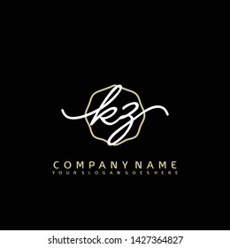 KZ Initial handwriting logo concept