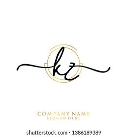 KZ Initial handwriting logo template