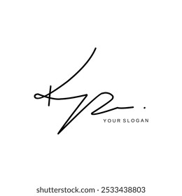 Kz Initial signature logo vector design
