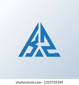 Diseño creativo del logo de la carta de KZ. Diseño único de KZ.
