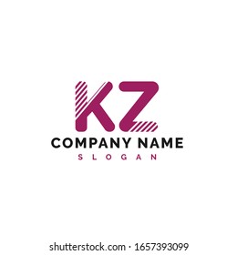 KZ Letter Logo Design. KZ letter logo Vector Illustration - Vector