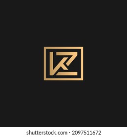 KZ letter premium logo vector, initial logo 