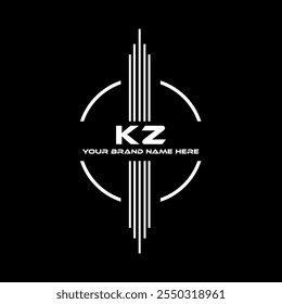 KZ logo design, KZ simple and modern logo. KZ luxurious alphabet design