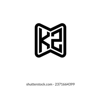 KZ logo design vector template