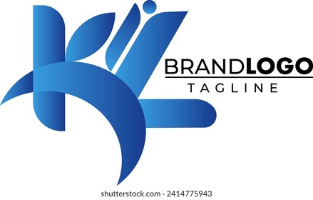 El logotipo de KZ presenta un diseño sencillo pero elegante. Con un degradado de azul marino y azul claro, el logotipo crea una impresión minimalista y profesional. 
