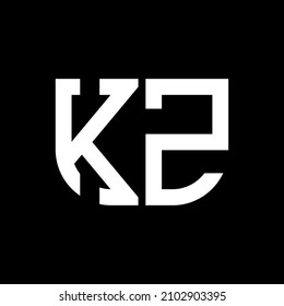 KZ Unique abstract geometric vector logo design