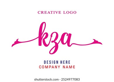 El logotipo de letras KZA es simple, fácil de entender y autorizado