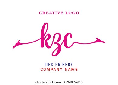 El logotipo de letras KZC es simple, fácil de entender y autorizado