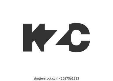 KZC logo design. Initial letter K Z C bold font style for tech startups, consulting, corporate branding. Creative company name, headlines typography identity, trendy logotype. Vector illustration.