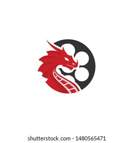 Kze Dragon Film logo vector