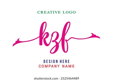 O logotipo com letras da KZF é simples, fácil de entender e confiável