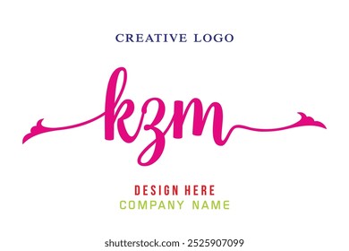 El logotipo de letras KZM es simple, fácil de entender y autorizado