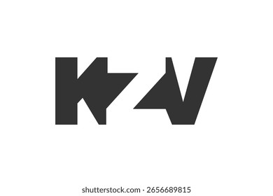 Projeto do logotipo KZV. Letra inicial K Z V estilo de fonte em negrito para start-ups de tecnologia, consultoria, marca corporativa. Nome criativo da empresa, manchetes identidade tipográfica, logotipo moderno. Ilustração vetorial.