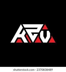 Diseño del logotipo de la letra del triángulo de KZV con forma de triángulo. Monograma de diseño del logotipo del triángulo de KZV. Plantilla de logotipo vectorial de triángulo de KZV con color rojo. Logo triangular de KZV Diseño sencillo, elegante y lujoso.