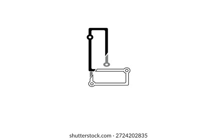 L ABSTRAKTER BUCHSTABE LOGO MONOGRAMM