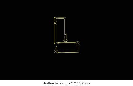 L ABSTRAKTER BUCHSTABE LOGO MONOGRAMM