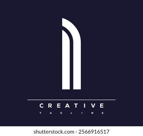 L abstract minimalist letters Logo Monogram. It is a minimalist logo, this logo is made by a abstract letter