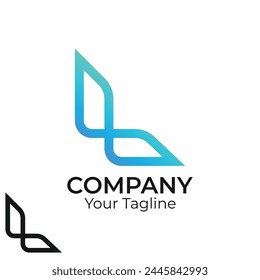  l abstract typography 3d colorful letter logo design template
