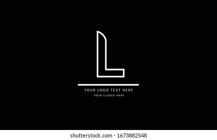 L abstract vector logo monogram template