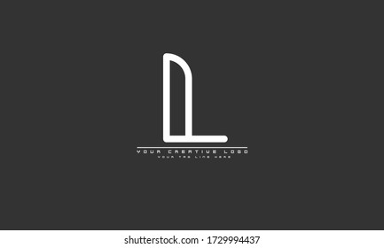 L abstract vector logo monogram template