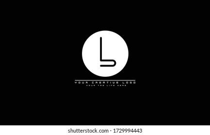 L abstract vector logo monogram template