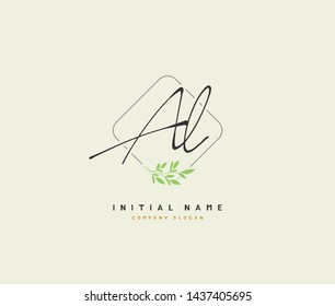 A L AL Beauty vector initial logo, handwriting logo of initial signature, wedding, fashion, jewerly, boutique, floral and botanical with creative template for any company or business.
