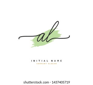 A L AL Beauty vector initial logo, handwriting logo of initial signature, wedding, fashion, jewerly, boutique, floral and botanical with creative template for any company or business.