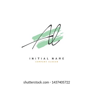 A L AL Beauty vector initial logo, handwriting logo of initial signature, wedding, fashion, jewerly, boutique, floral and botanical with creative template for any company or business.