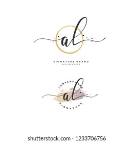 A L AL Initial logo template vector