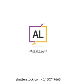 A L AL Initial logo template vector