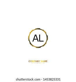 A L AL initial logo template vector